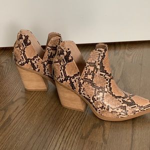 Steve Madden snakeskin booties